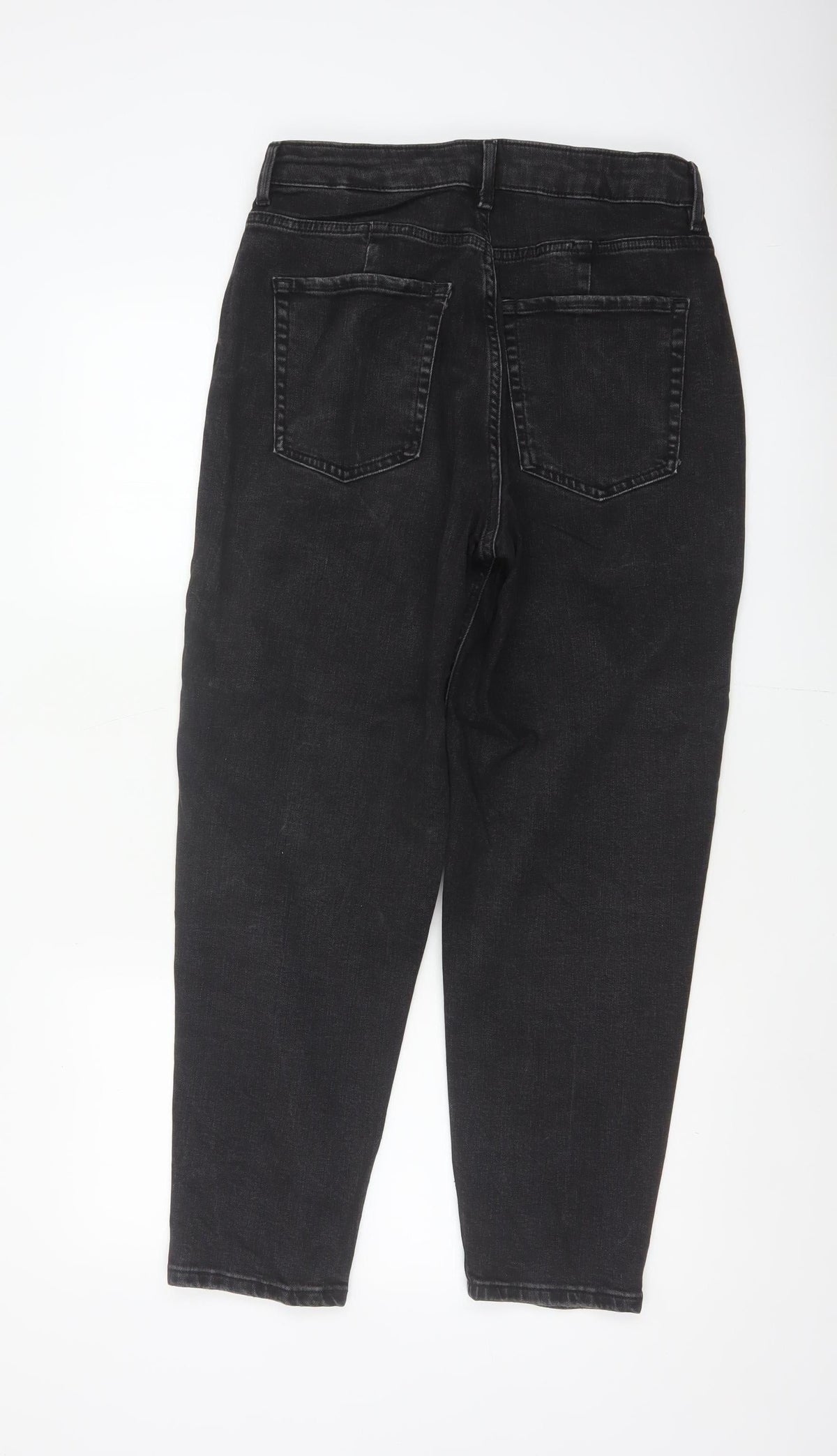 Marks & Spencer Women’s Black UK 12 High Rise Tapered Stretch Jeans
