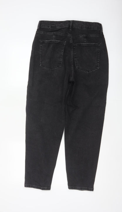 Marks & Spencer Women’s Black UK 12 High Rise Tapered Stretch Jeans
