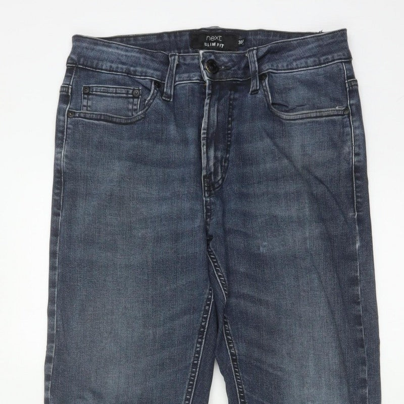Next Men’s Blue Slim Fit Straight Jeans W30 L31 Medium Wash