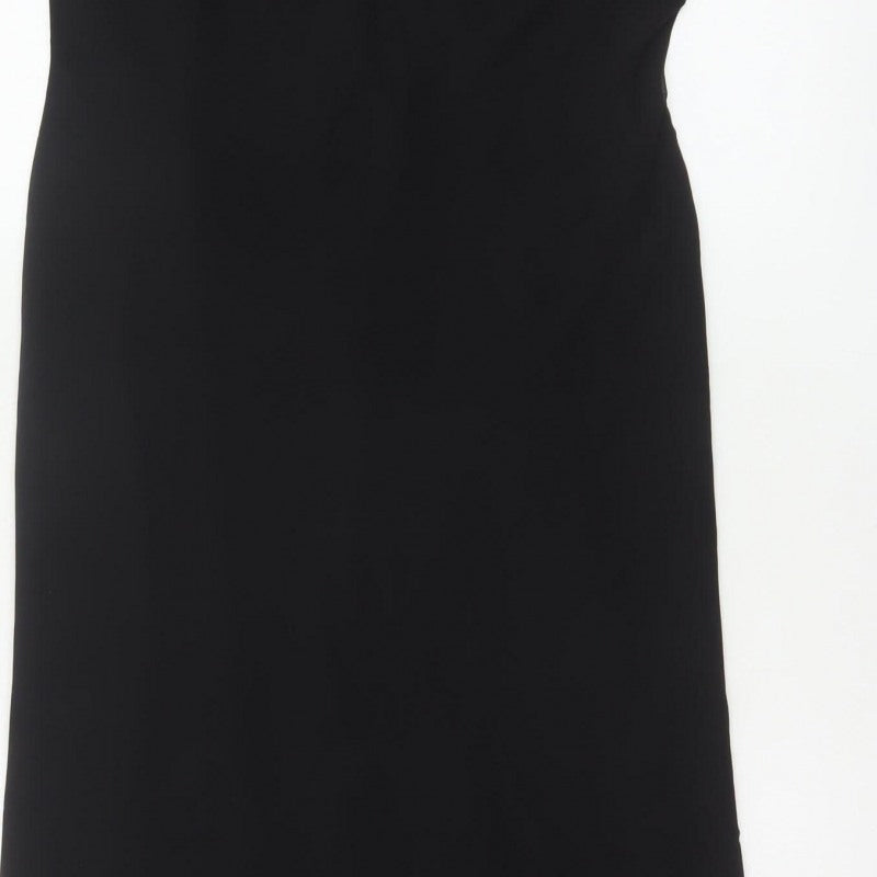 Coast Women Black UK 16 Maxi Mermaid V-Neck Beaded Formal Dress