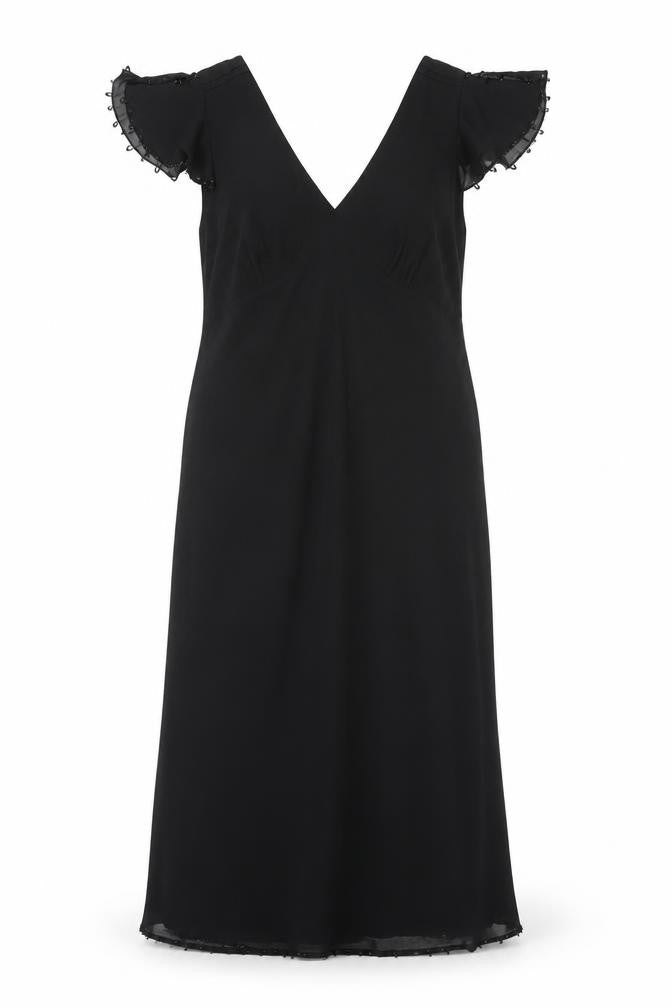 Coast Women Black UK 16 Maxi Mermaid V-Neck Beaded Formal Dress