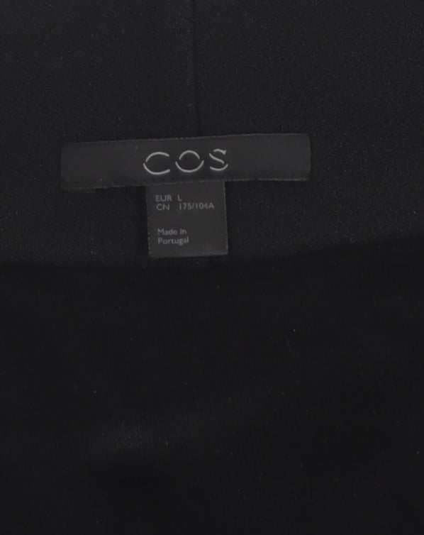 COS Women Black UK 16 Sleeveless Midi Wrap Dress Tie Belt