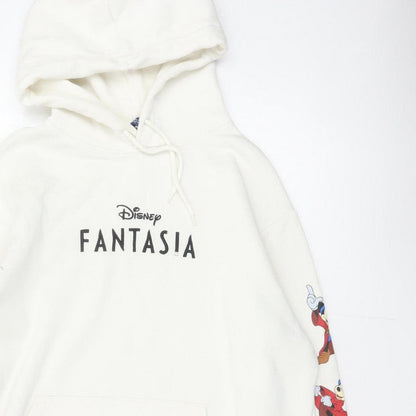 H&M Men’s Ivory L Disney Fantasia Mickey Graphic Pullover Hoodie
