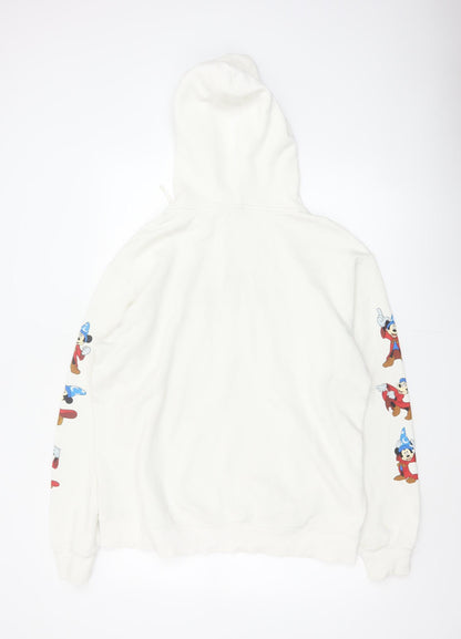 H&M Men’s Ivory L Disney Fantasia Mickey Graphic Pullover Hoodie