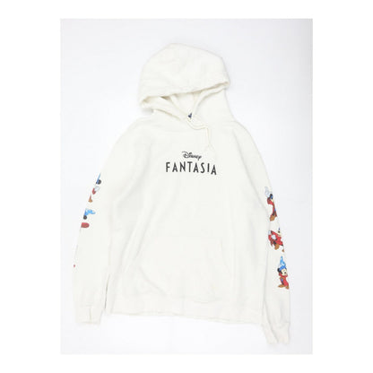 H&M Men’s Ivory L Disney Fantasia Mickey Graphic Pullover Hoodie
