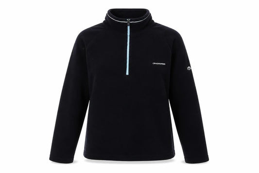 Craghoppers Women Black UK 12 Fleece 1/4 Zip High Neck Sweatshirt