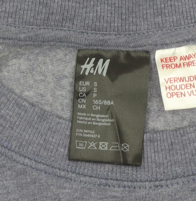 H&M Women Grey S Colorado USA Graphic Fleece Sweatshirt Pullover
