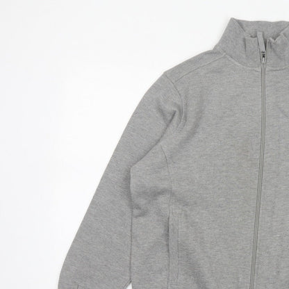 Bm Women’s Grey M Basic Full Zip Fleece Jacket with Pockets