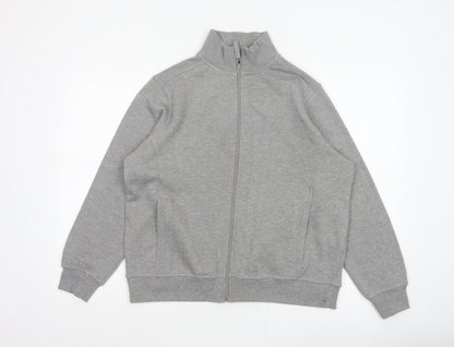 Bm Women’s Grey M Basic Full Zip Fleece Jacket with Pockets
