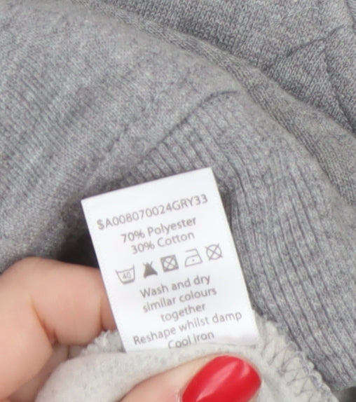 Bm Women’s Grey M Basic Full Zip Fleece Jacket with Pockets
