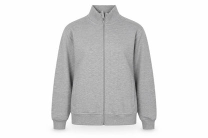 Bm Women’s Grey M Basic Full Zip Fleece Jacket with Pockets
