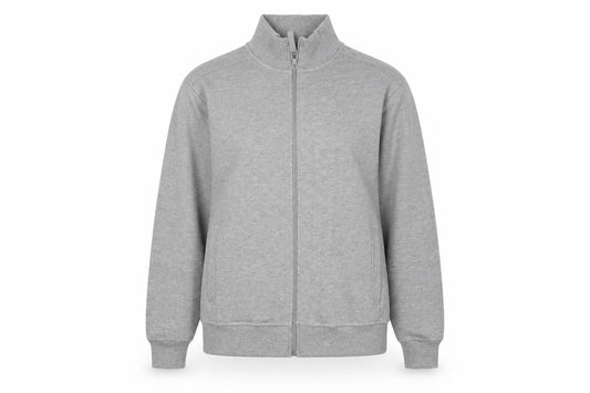 Bm Women’s Grey M Basic Full Zip Fleece Jacket with Pockets