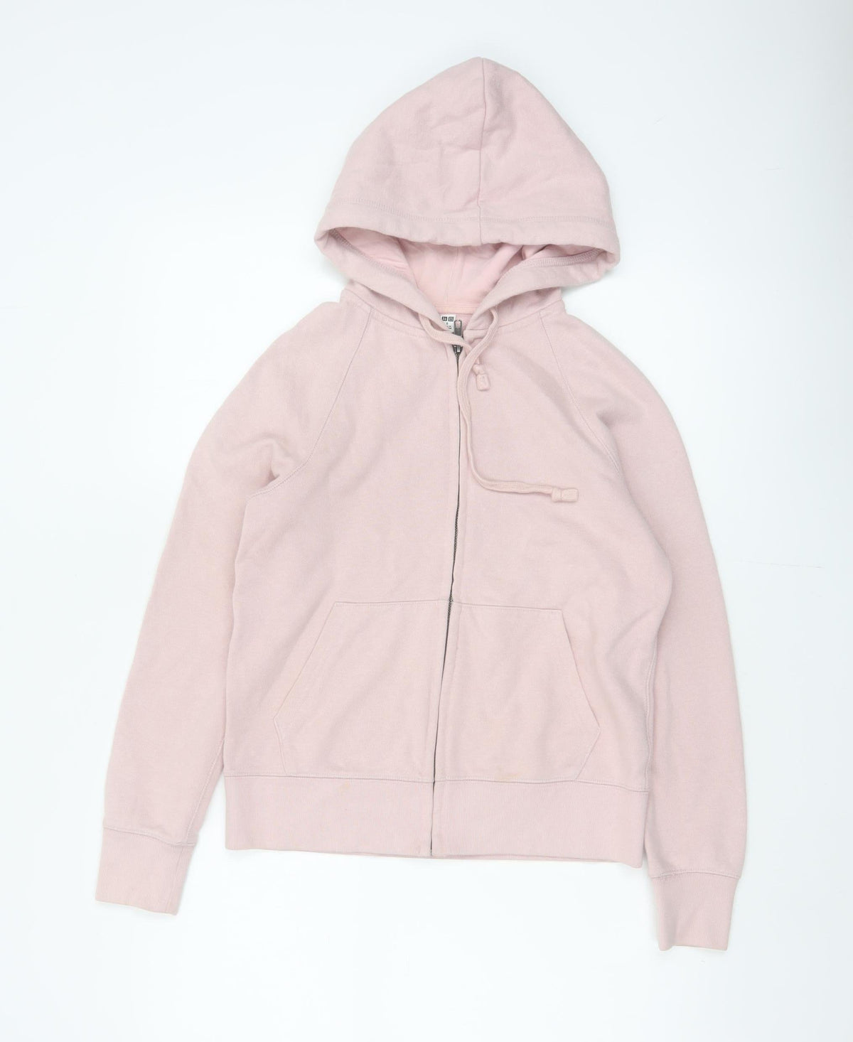 UNIQLO Women Pink S Full Zip Hooded Cotton Blend Hoodie