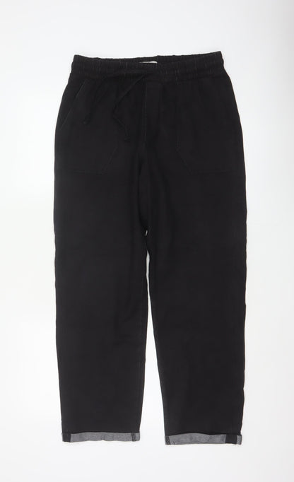 Marks and Spencer Women’s Black Size 12 Jogger Trousers Drawstring