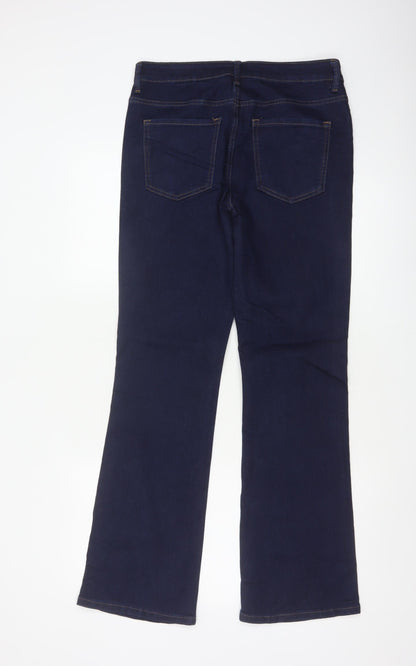Marks and Spencer Women’s Blue UK 12 Regular Eva Bootcut Stretch Jeans
