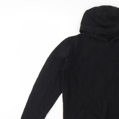 Lyle & Scott Boys Black 12-13 Years Pullover Hoodie Logo Fleece
