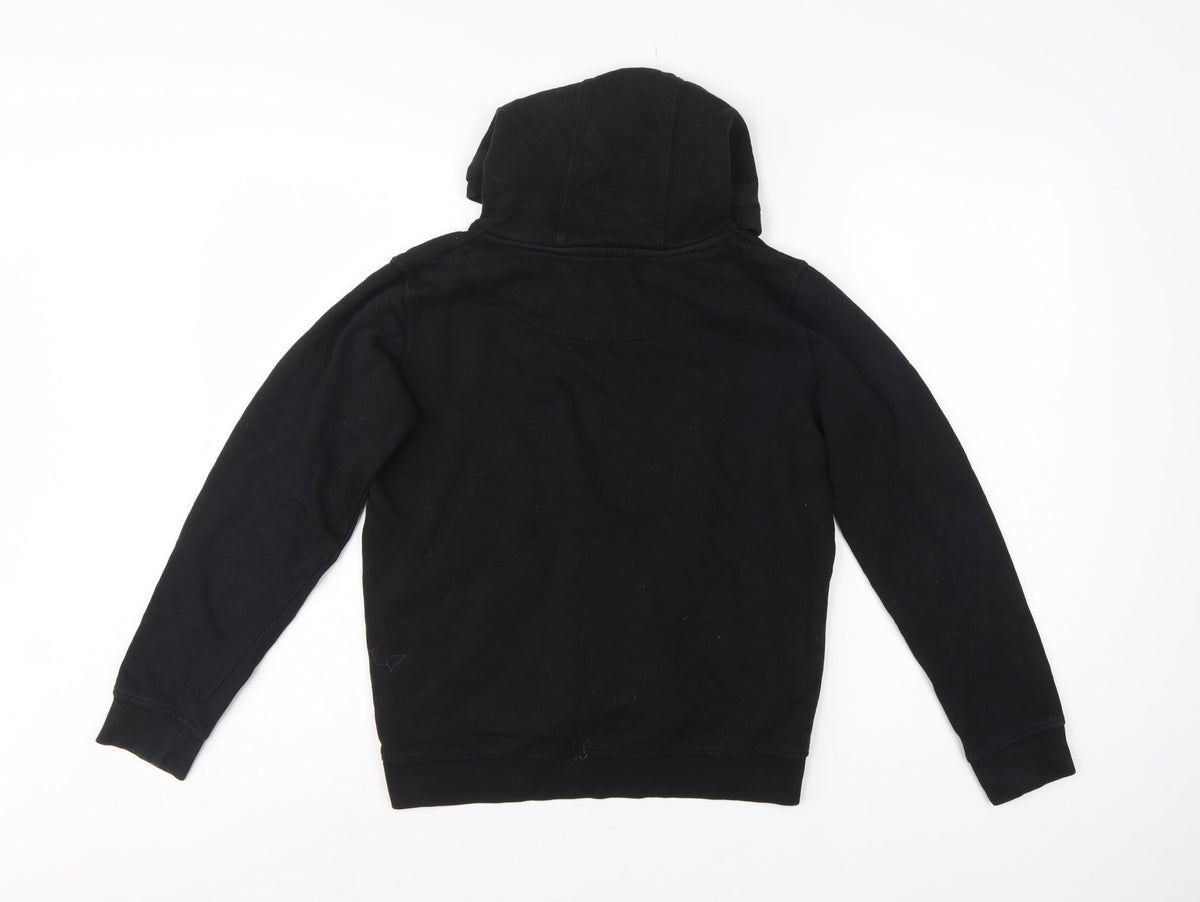 Lyle & Scott Boys Black 12-13 Years Pullover Hoodie Logo Fleece
