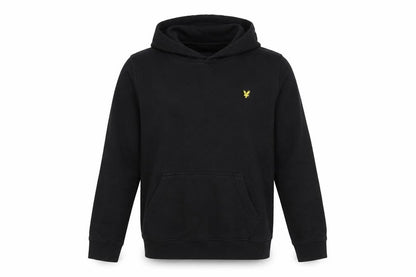 Lyle & Scott Boys Black 12-13 Years Pullover Hoodie Logo Fleece