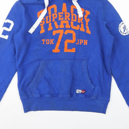 Superdry Men’s Blue L Track & Field 72 Graphic Pullover Hoodie