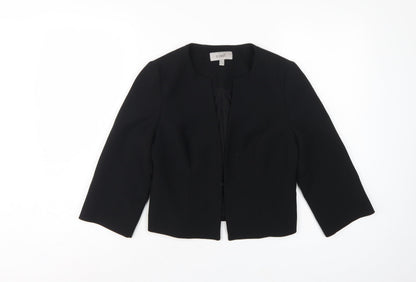 Coast Women’s Black UK 10 Tailored Lined 3/4 Sleeve Open Blazer