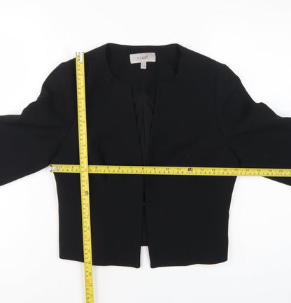 Coast Women’s Black UK 10 Tailored Lined 3/4 Sleeve Open Blazer