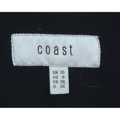 Coast Women’s Black UK 10 Tailored Lined 3/4 Sleeve Open Blazer