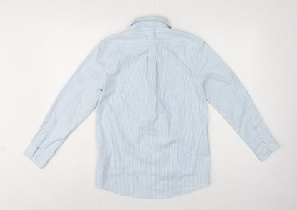 Vineyard Vines Boys Blue White Stripe M 12-13 Long Sleeve Shirt
