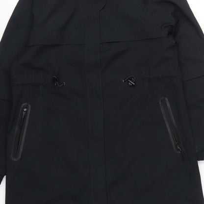 Marks & Spencer Women Black UK 8 Goodmove Hooded Waterproof Rain Coat