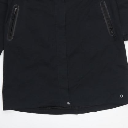 Marks & Spencer Women Black UK 8 Goodmove Hooded Waterproof Rain Coat