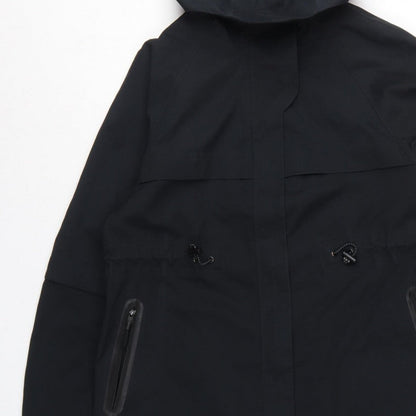 Marks & Spencer Women Black UK 8 Goodmove Hooded Waterproof Rain Coat