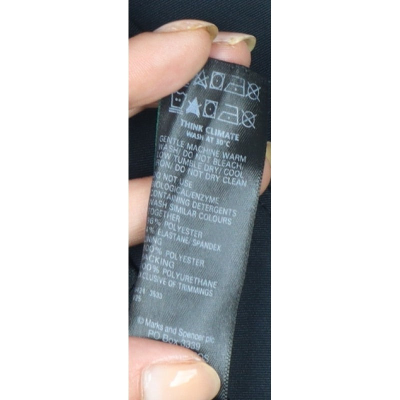 Marks & Spencer Women Black UK 8 Goodmove Hooded Waterproof Rain Coat