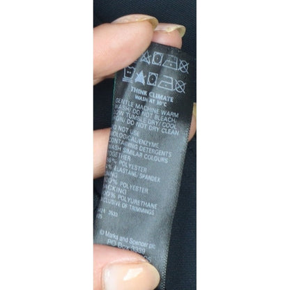 Marks & Spencer Women Black UK 8 Goodmove Hooded Waterproof Rain Coat