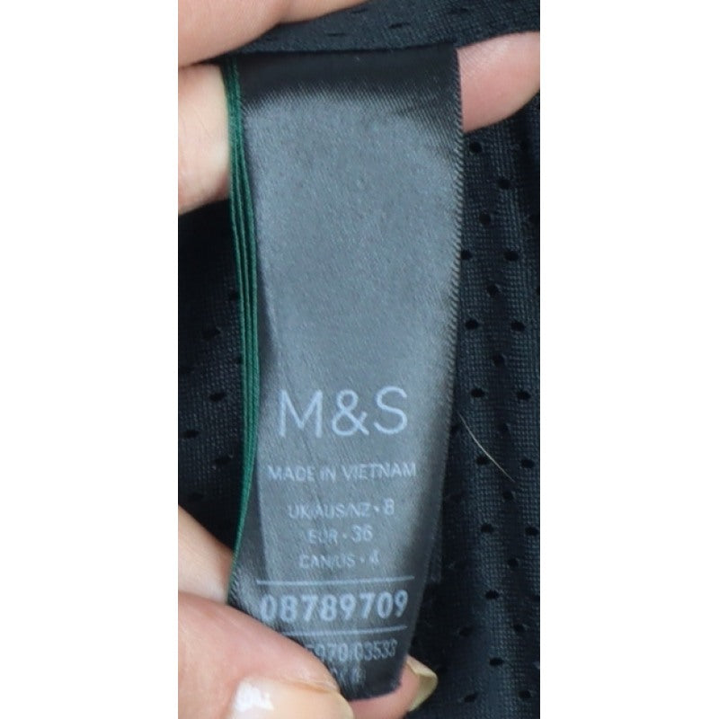 Marks & Spencer Women Black UK 8 Goodmove Hooded Waterproof Rain Coat
