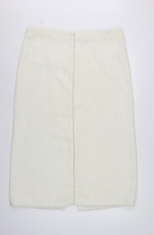 Marks & Spencer Women's Ivory UK 18 Straight Pencil Long Knit Skirt
