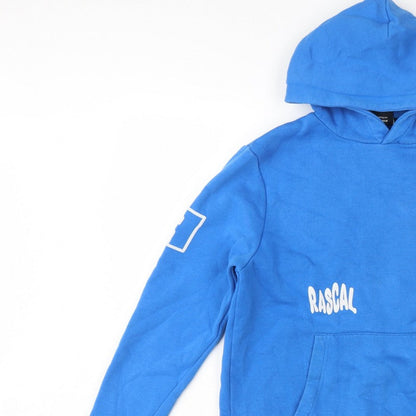Rascal Boys Blue 13-14 Years Pullover Graphic Print Hoodie Fleece