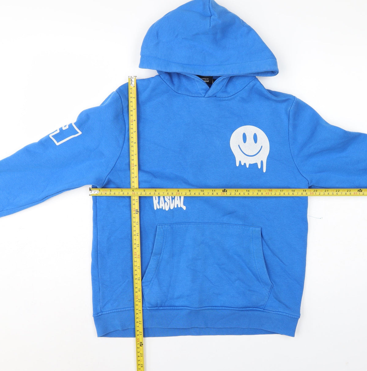Rascal Boys Blue 13-14 Years Pullover Graphic Print Hoodie Fleece