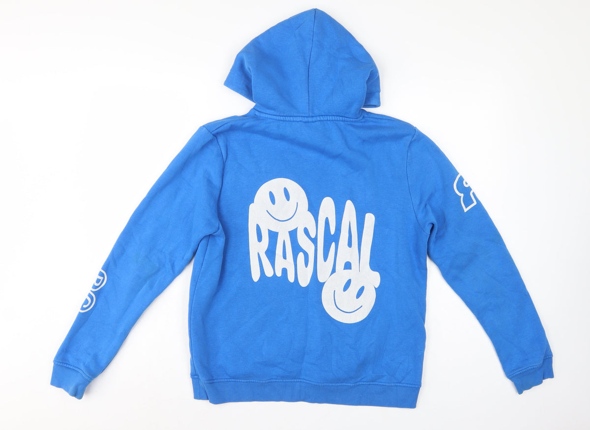 Rascal Boys Blue 13-14 Years Pullover Graphic Print Hoodie Fleece