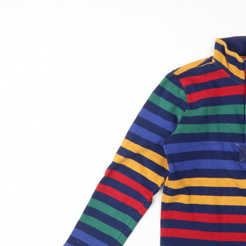 Joules Boys Multicoloured 11-12 Years 1/4 Zip Striped Sweatshirt