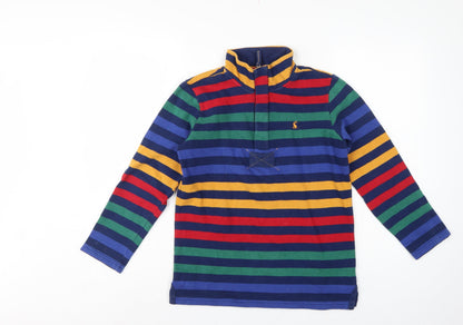 Joules Boys Multicoloured 11-12 Years 1/4 Zip Striped Sweatshirt