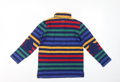 Joules Boys Multicoloured 11-12 Years 1/4 Zip Striped Sweatshirt