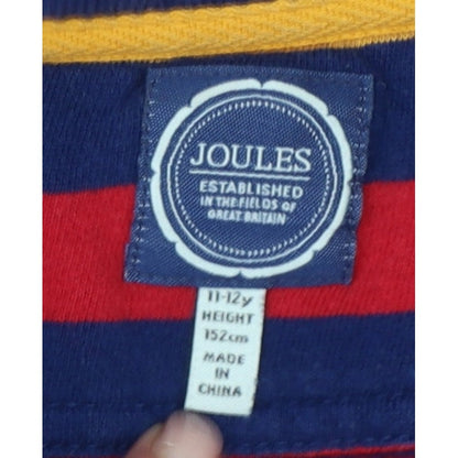Joules Boys Multicoloured 11-12 Years 1/4 Zip Striped Sweatshirt