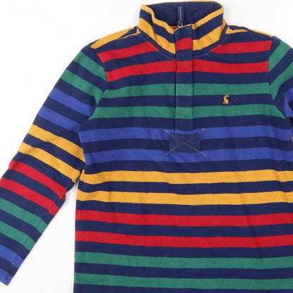 Joules Boys Multicoloured 11-12 Years 1/4 Zip Striped Sweatshirt