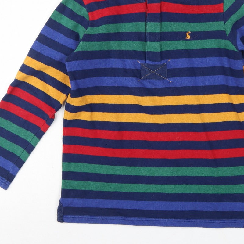 Joules Boys Multicoloured 11-12 Years 1/4 Zip Striped Sweatshirt