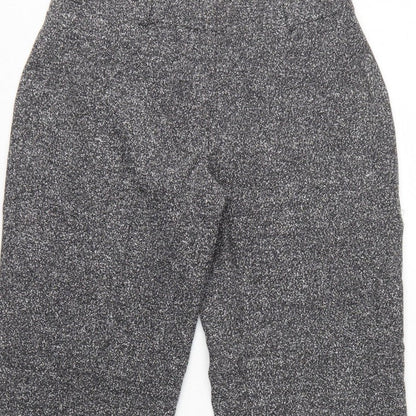 New Look Women Grey Marl Wide-Leg Knit Trousers UK 14 Workwear