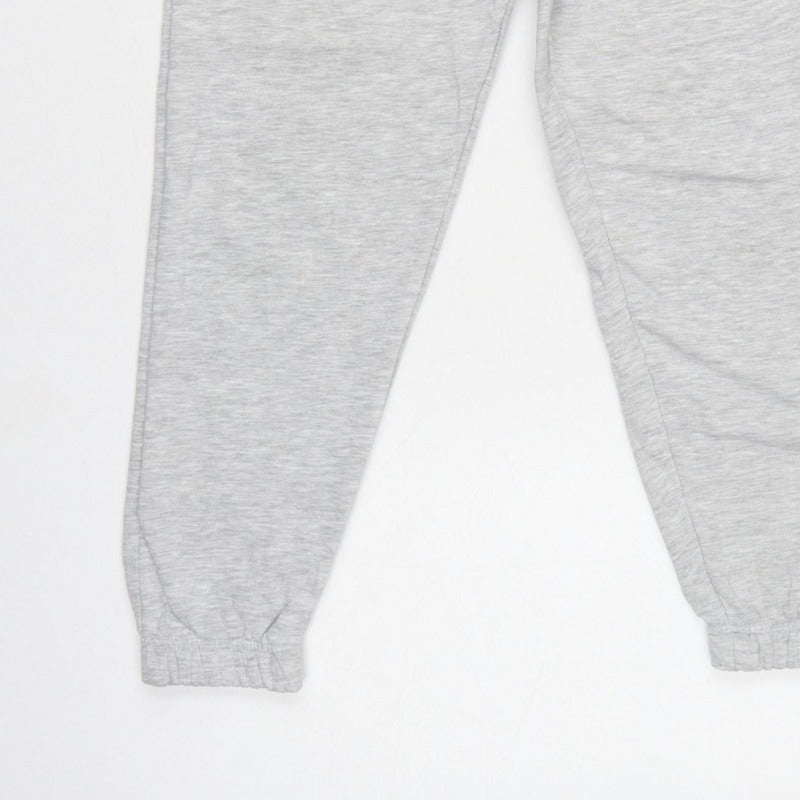 Collusion Women Grey Petite UK 8 Cuffed Jogger Sweatpants Drawstring