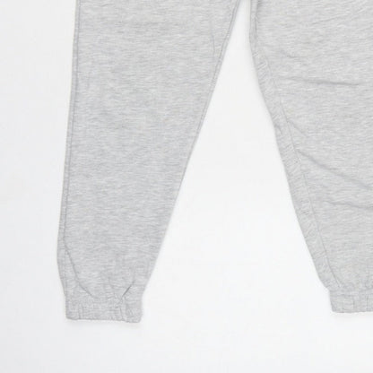 Collusion Women Grey Petite UK 8 Cuffed Jogger Sweatpants Drawstring