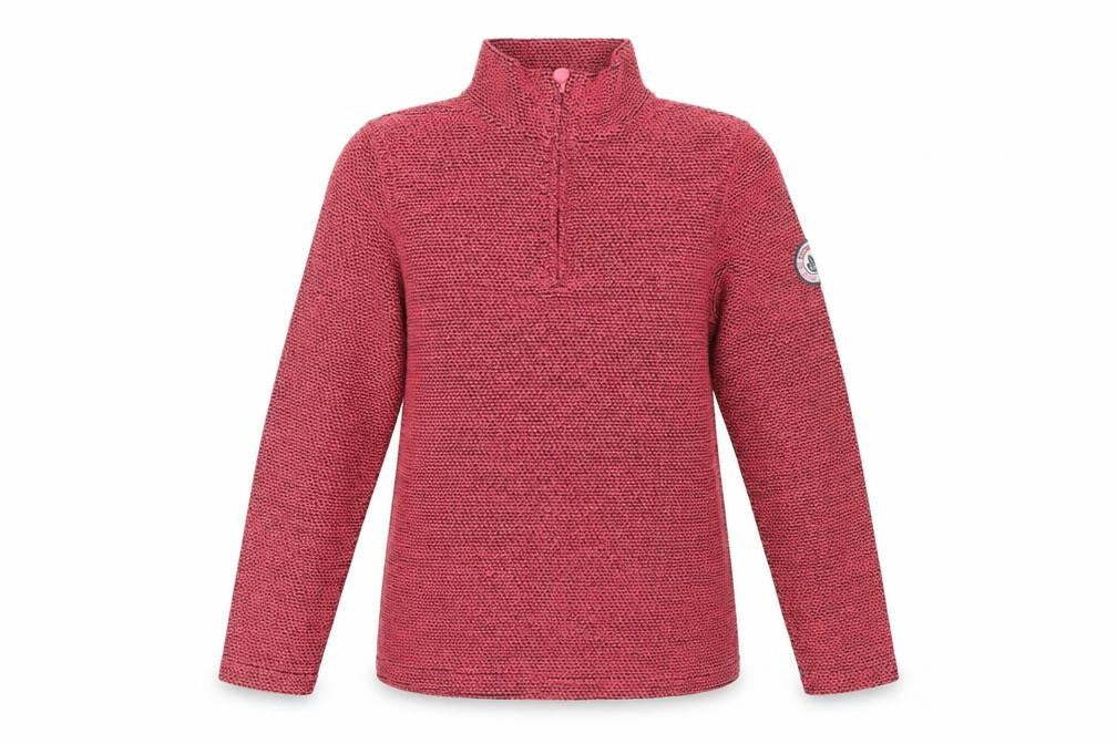 Weird Fish Women’s Pink Grey Knit 1/4 Zip Pullover Sweatshirt UK 10
