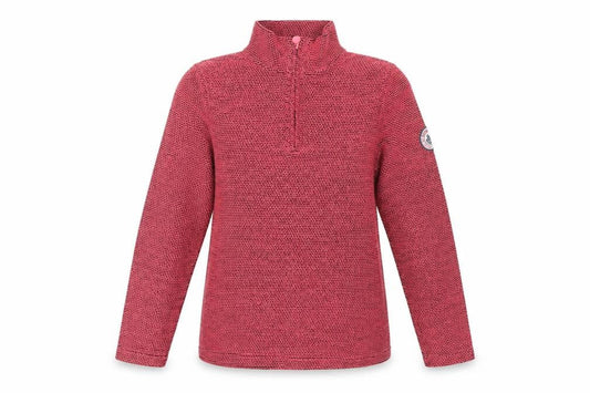 Weird Fish Women’s Pink Grey Knit 1/4 Zip Pullover Sweatshirt UK 10