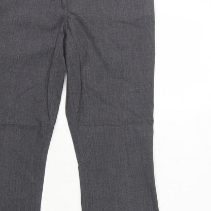 H&M Women Grey UK 10 Straight Leg Dress Trousers Workwear