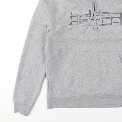 Crosshatch Men’s Grey L Pullover Graphic Logo Hoodie